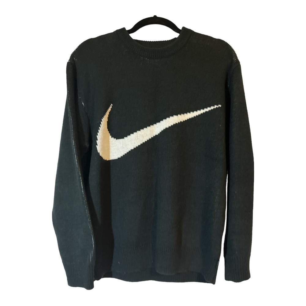 Supreme Nike X - Crewneck Sweater w/Swoosh - Men's - M - Black
